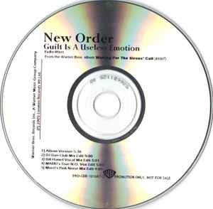 New Order - Guilt Is A Useless Emotion (Radio Mixes) album cover
