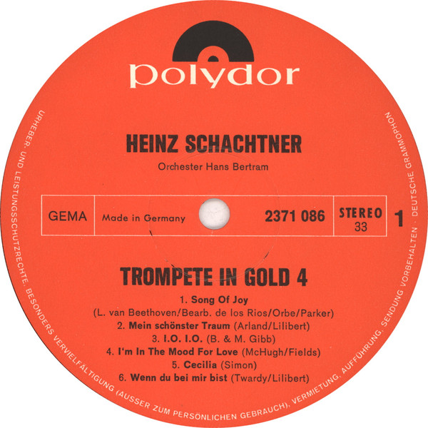 descargar álbum Heinz Schachtner - Trompete In Gold 4