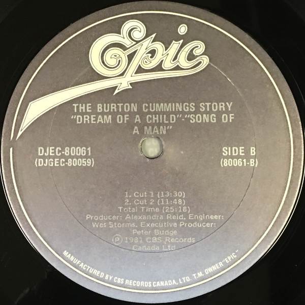 baixar álbum Burton Cummings - The Burton Cummings Story Dream Of A Child Song Of A Man