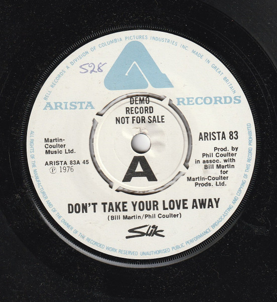 Slik – Don't Love Away / This Up (1976, - Discogs