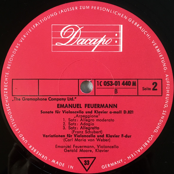 last ned album Emanuel Feuermann - Beethoven Sonate Nr3 A Dur Op69 Schubert Sonate A Moll Appeggione Weber Variationen F Dur