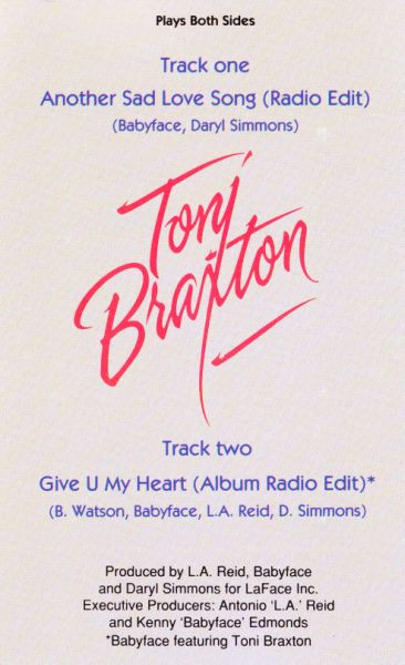 Toni Braxton – Another Sad Love Song (1993, Cassette) - Discogs