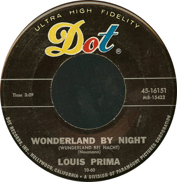 Vintage Vinyl Louis Prima Wonderland By Night LP Album Dot Records DLP –  TheLostPaniolo