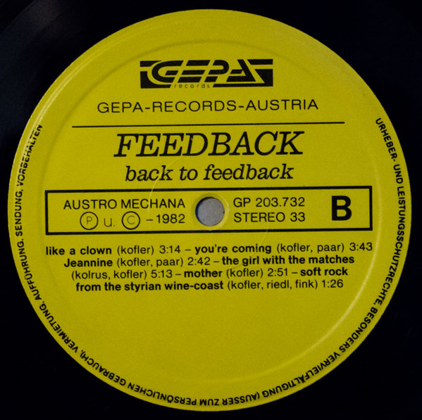 Album herunterladen Feedback - Back To Feedback