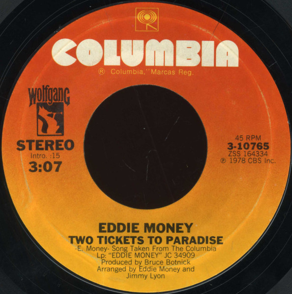 Eddie Money – Two Tickets to Paradise Lyrics