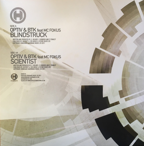 last ned album Optiv & BTK Feat MC Fokus - Blindstruck Scientist