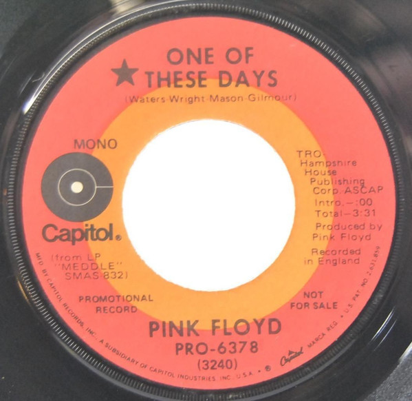 Pink Floyd - uno di questi giorni - vinile 7' Record singolo