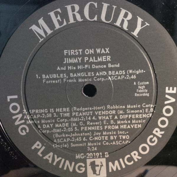 télécharger l'album Jimmy Palmer - First On Wax