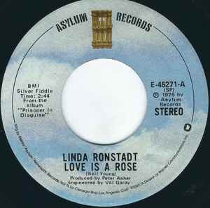 Linda Ronstadt - Love Is A Rose / Silver Blue album cover
