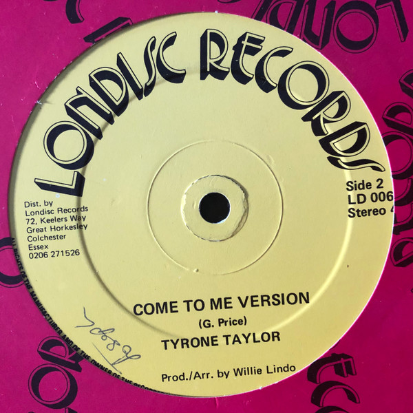 TYRONE TAYLOR  COME TO ME  12 REGGAE J&W RECORDS