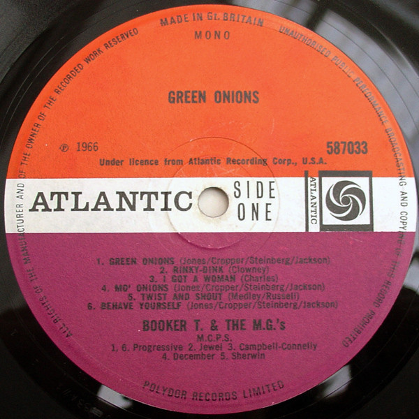 Booker T. & The M.G.'s - Green Onions | Atlantic (587033) - 3