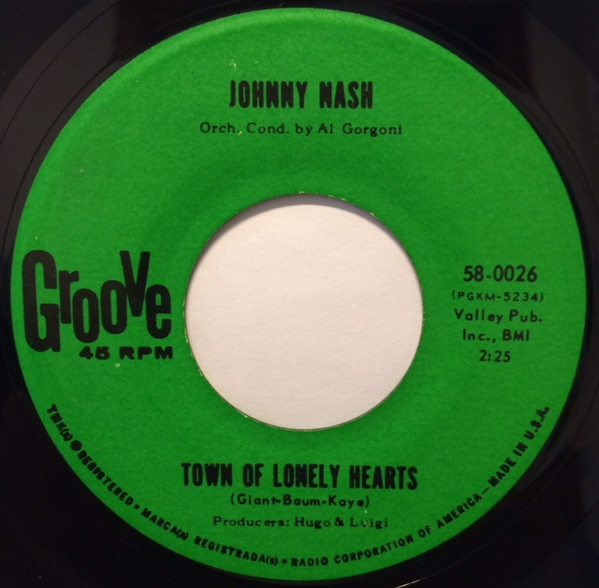 Johnny Nash – Town Of Lonely Hearts / It’s No Good For Me