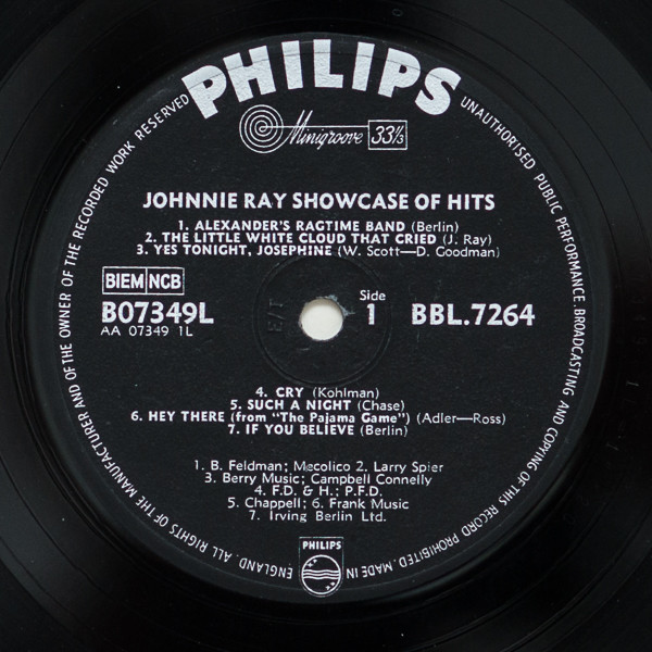 télécharger l'album Johnnie Ray - Showcase Of Hits