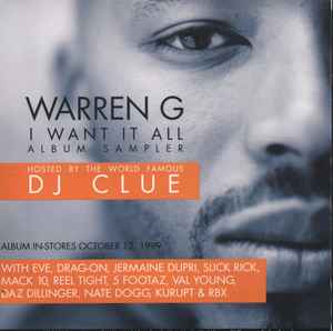 Warren G – I Want It All (1999, CD) - Discogs