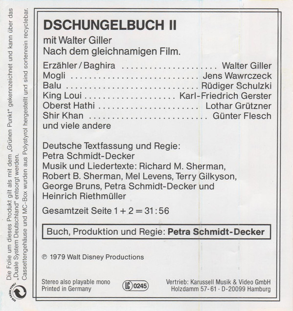 Album herunterladen Petra SchmidtDecker - Walt Disney Folge 2 Dschungel Buch II
