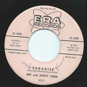 Art and Dotty Todd - Paradise / Ayuh, Ayuh album cover
