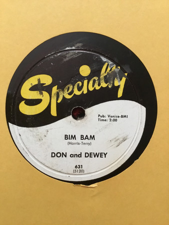 Don And Dewey – Bim Bam / Justine (1958, Vinyl) - Discogs