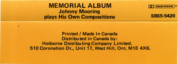 télécharger l'album Johnny Mooring - Memorial Album Johnny Mooring Plays His Own Compositions
