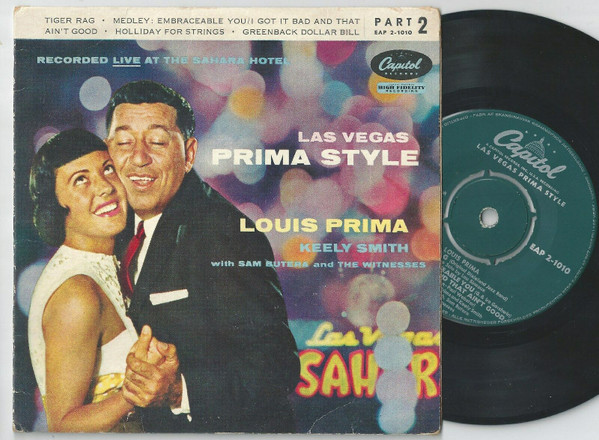 SIGNED BY KEELY SMITH - LOUIS PRIMA Las Vegas Prima Style LP CAPITOL Mono  Mint