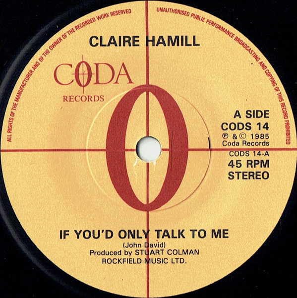 last ned album Claire Hamill - If Youd Only Talk To Me
