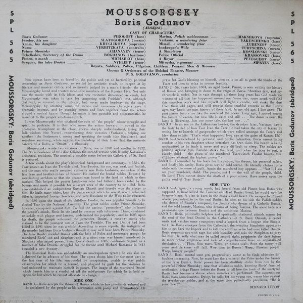 ladda ner album Moussorgsky - Boris Godunov Abridged