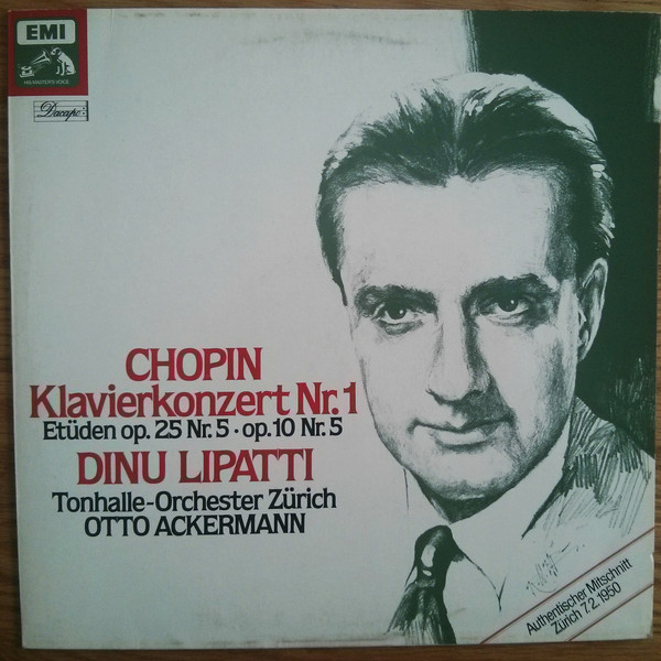 lataa albumi Chopin, Dinu Lipatti - Klavierkonzert Nr1 Etüden Op 25 Nr 5 Op 10 Nr 5