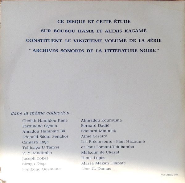 lataa albumi Boubou Hama, Alexis Kagamé - LEcole De La Tradition