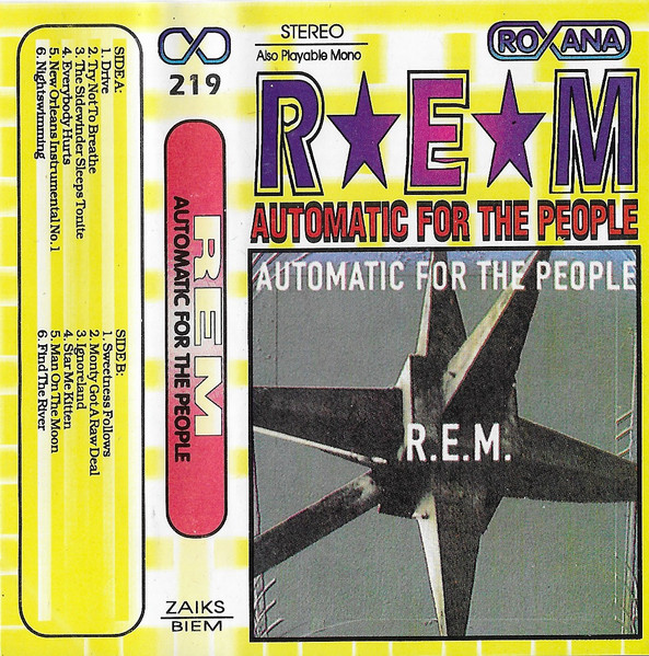 R.E.M. Automatic For The People Cassette Discogs