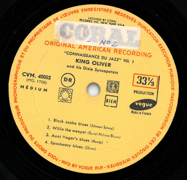 baixar álbum King Oliver And His Dixie Syncopators - King Oliver And His Dixie Syncopators
