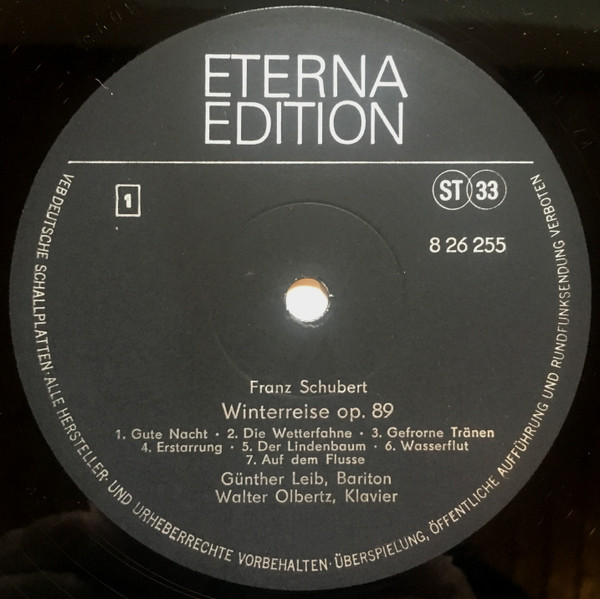 baixar álbum Franz Schubert, Günther Leib, Walter Olbertz - Die Winterreise Op 89 Lieder Nach Ernst Schulze