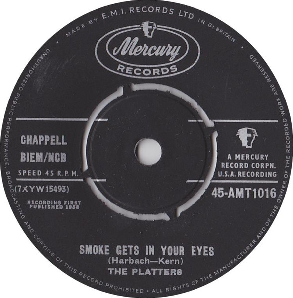 The Platters Smoke Gets In Your Eyes 1958 Vinyl Discogs 