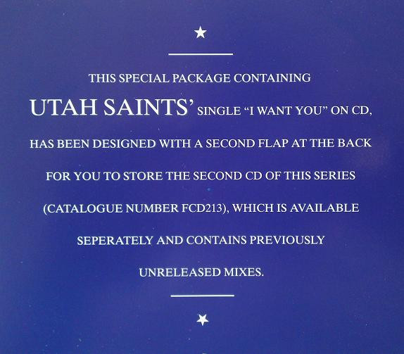 télécharger l'album Utah Saints - I Want You