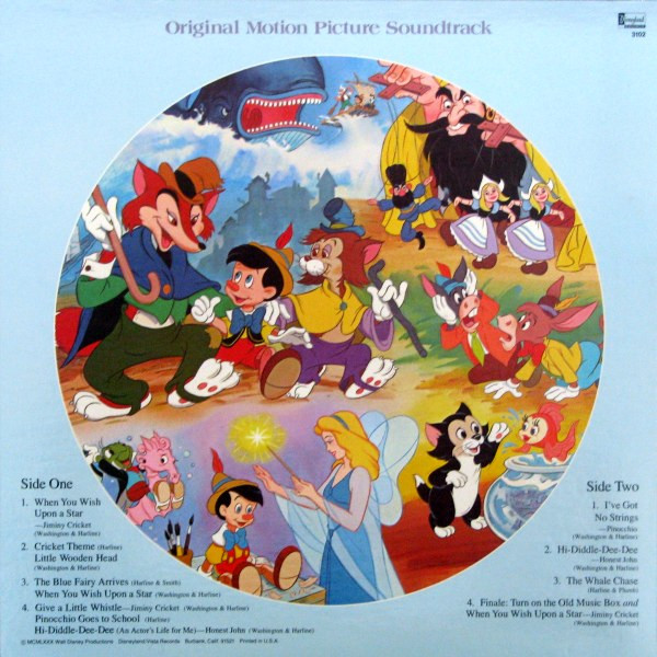 descargar álbum Various - Walt Disneys Pinocchio Original Motion Picture Soundtrack