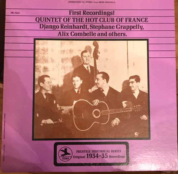 Quintet Of The Hot Club Of France – First Recordings! Quintet Of The 