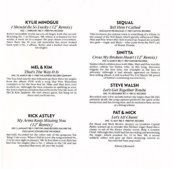 télécharger l'album Various - The Hit Factory 2 The Best Of Stock Aitken Waterman