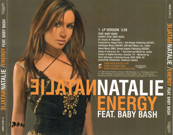 Natalie Feat Baby Bash Energy 05 Cd Discogs