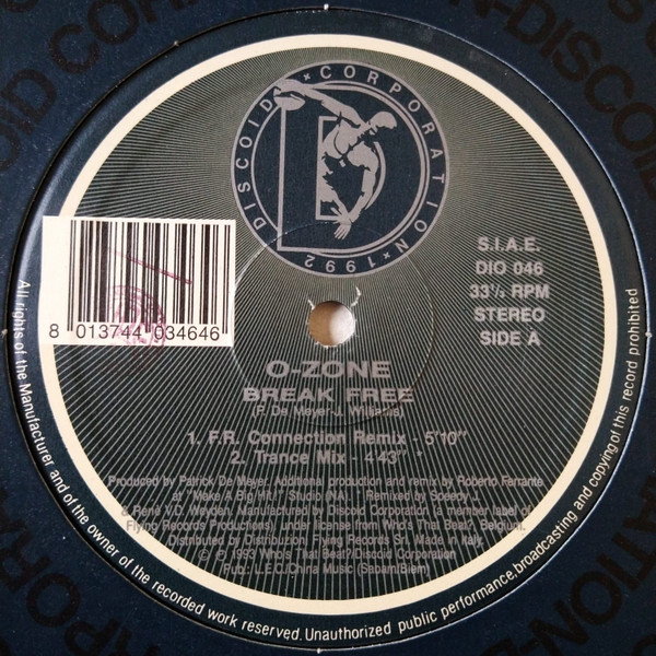 O-Zone – Break Free (1993, CD) - Discogs