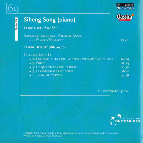 lataa albumi Siheng Song - Classica Répertoire 69