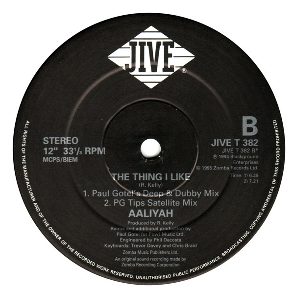 Aaliyah - The Thing I Like | Releases | Discogs