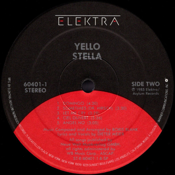 Yello - Stella | Elektra (60401-1) - 4