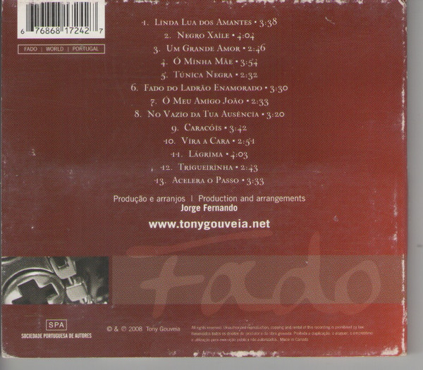 lataa albumi Tony Gouveia - Fado Ardente