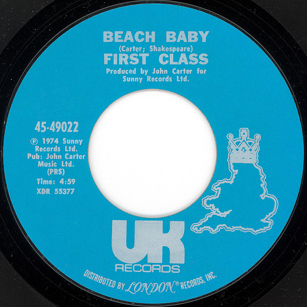 The First Class – Beach Baby (1974, Vinyl) - Discogs