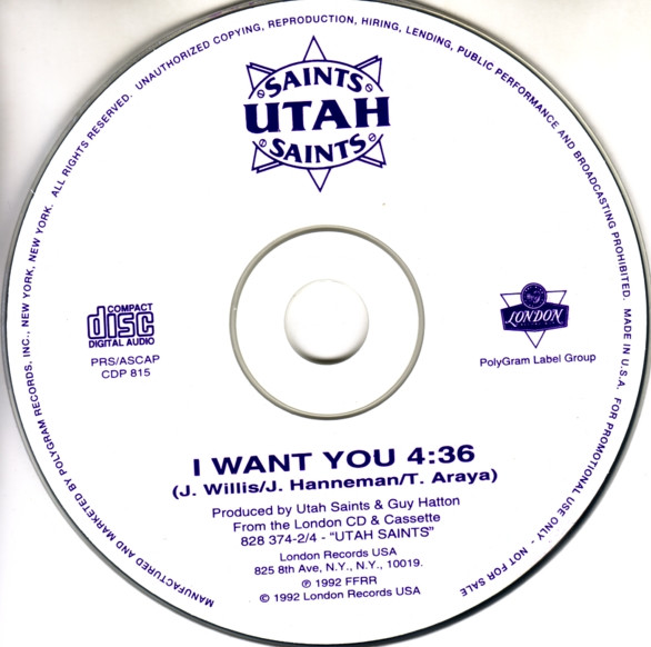 last ned album Utah Saints - I Want You