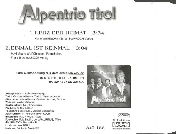 Album herunterladen Alpentrio Tirol - Herz Der Heimat