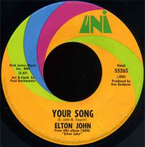 Pochette de l'album Elton John - Your Song