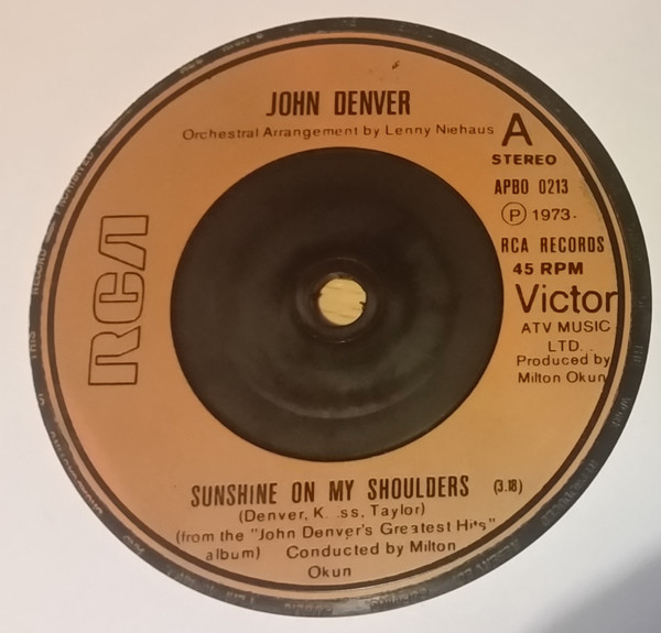 Letra da música Sunshine on my shoulders - John Denver