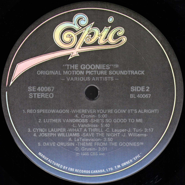 Various - The Goonies - Original Motion Picture Soundtrack | Epic (SE 40067) - 4