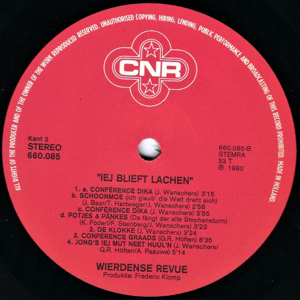 last ned album De Wierdense Revue - Iej Blieft Lachen