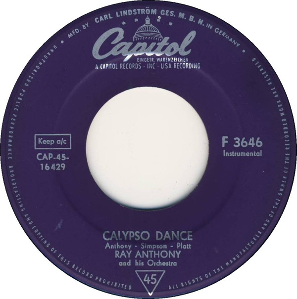 Album herunterladen Ray Anthony And His Orchestra - Calypso Dance Plymouth Rock