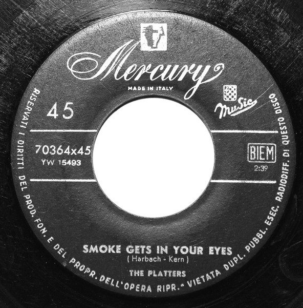 The Platters Smoke Gets In Your Eyes 1958 Vinyl Discogs 